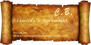 Czinczár Bernadett névjegykártya